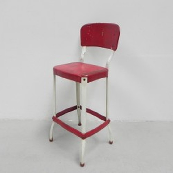 Image 1 of Tabouret de bar industriel en acier