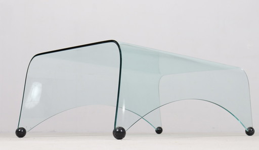 Massimo Iosa Ghini/ glass coffee table for Fiam, model: 'Genio', Italy, 1980s