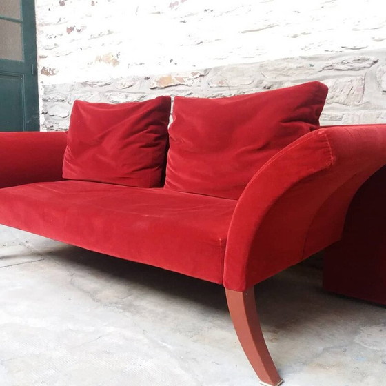 Image 1 of Neo-classical vintage sofa in velvet and feather by Paolo Piva for B&B