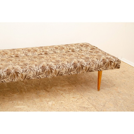 Image 1 of Vintage 3-seater sofa in beech wood and fabric by Miroslav Navrátil, Czechoslovakia 1960