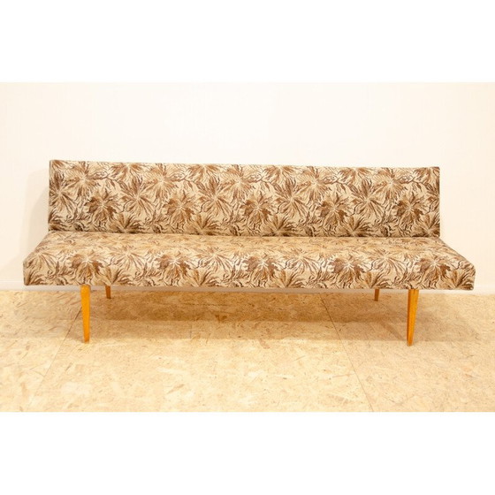 Image 1 of Vintage 3-seater sofa in beech wood and fabric by Miroslav Navrátil, Czechoslovakia 1960