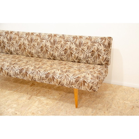 Image 1 of Vintage 3-seater sofa in beech wood and fabric by Miroslav Navrátil, Czechoslovakia 1960