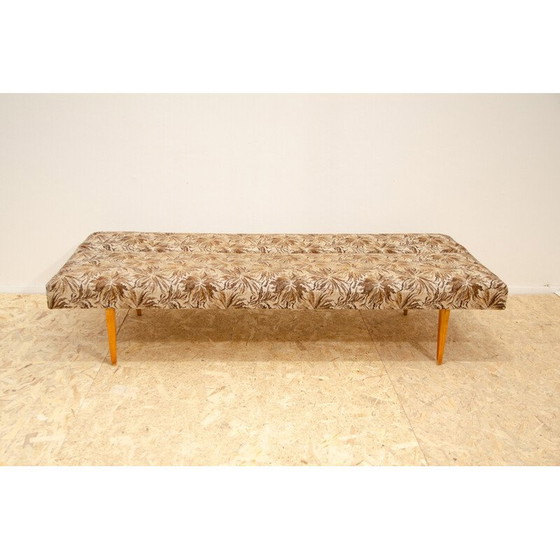 Image 1 of Vintage 3-seater sofa in beech wood and fabric by Miroslav Navrátil, Czechoslovakia 1960