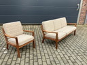 Ole Wanscher for P. Jeppesen Senator Armchair + Sofa