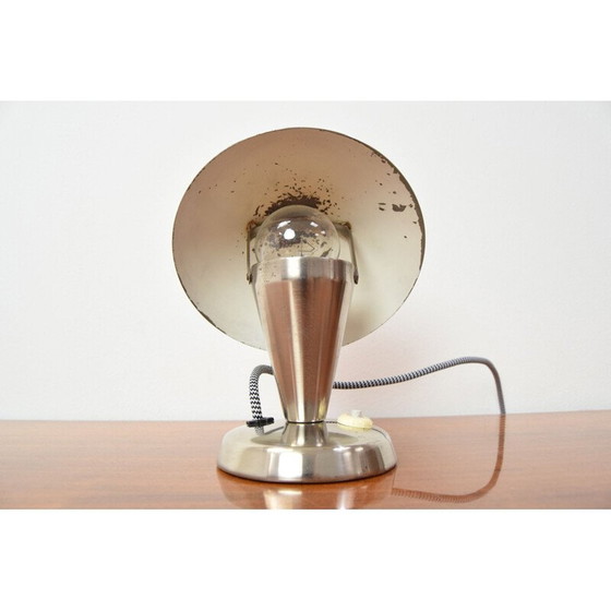 Image 1 of Vintage chrome Bauhaus table lamp, Czechoslovakia 1930