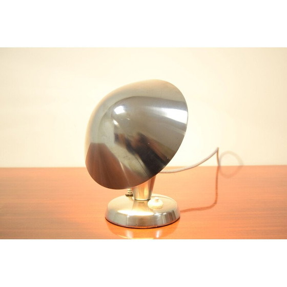 Image 1 of Vintage chrome Bauhaus table lamp, Czechoslovakia 1930