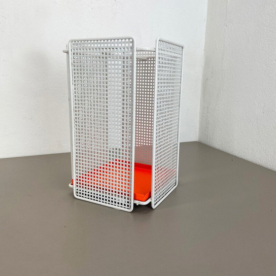 Image 1 of Vintage modernist metal umbrella stand, France 1970s