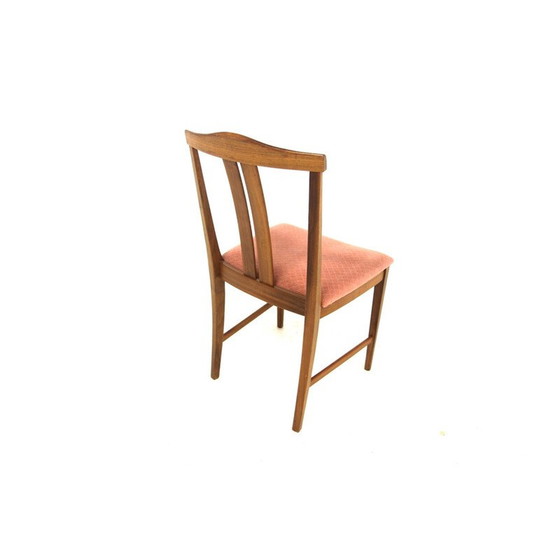 Image 1 of Set of 4 vintage walnut chairs, Sweden 1960