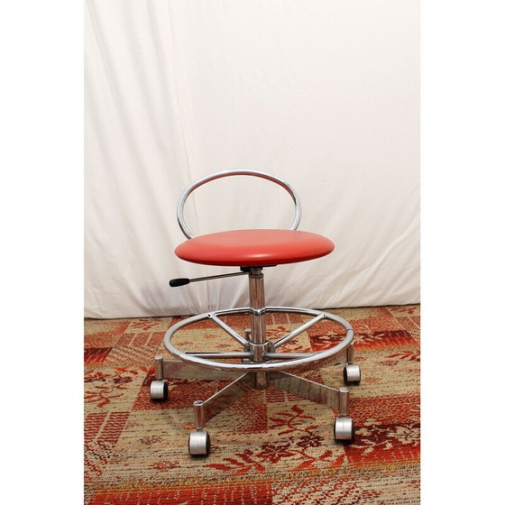 Image 1 of Vintage chrome swivel chair by Kovona, Czechoslovakia 1980s