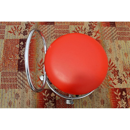 Vintage chrome swivel chair by Kovona, Czechoslovakia 1980s