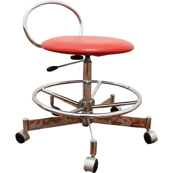 Image 1 of Vintage chrome swivel chair by Kovona, Czechoslovakia 1980s