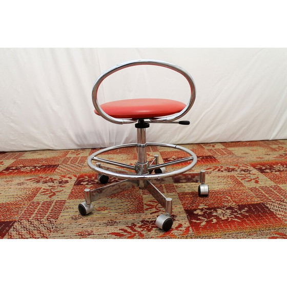 Image 1 of Vintage chrome swivel chair by Kovona, Czechoslovakia 1980s
