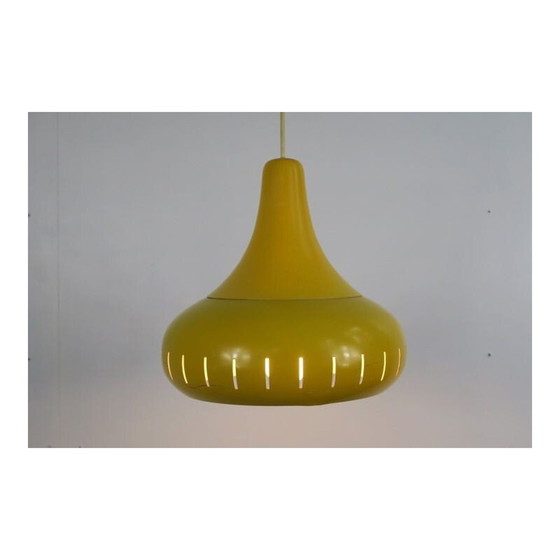 Image 1 of Vintage yellow pendant lamp 1960s
