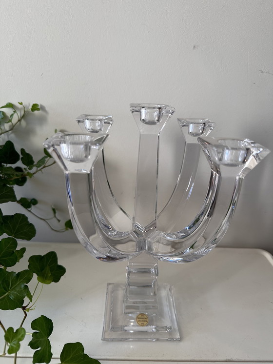 Image 1 of Crystal 5 Arm Candlestick