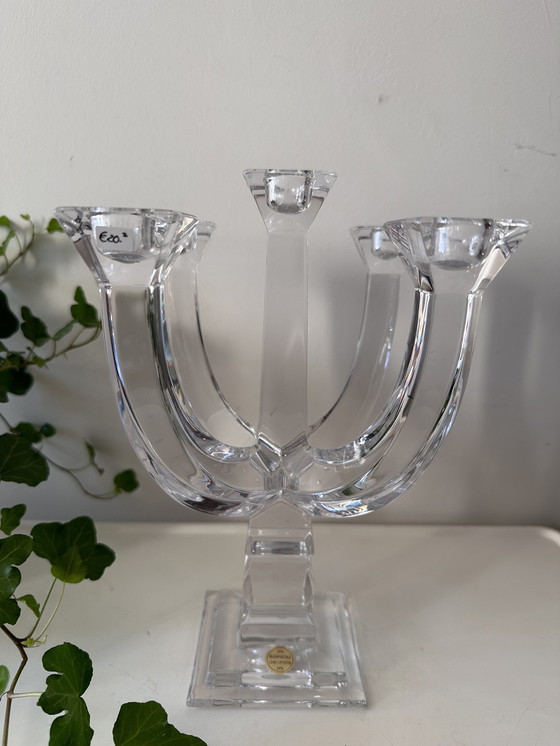 Image 1 of Crystal 5 Arm Candlestick