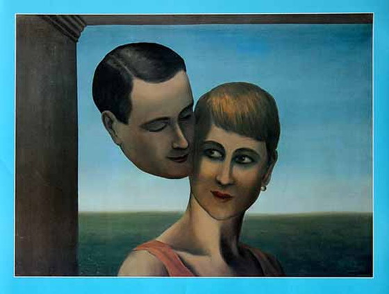 Image 1 of René Magritte Lithographie offset en couleurs Entre l'amour terrestre et l'amour céleste
