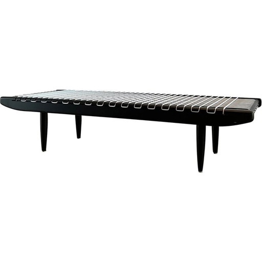 Vintage black lacquer coffee table by Georges Tigien, 1960