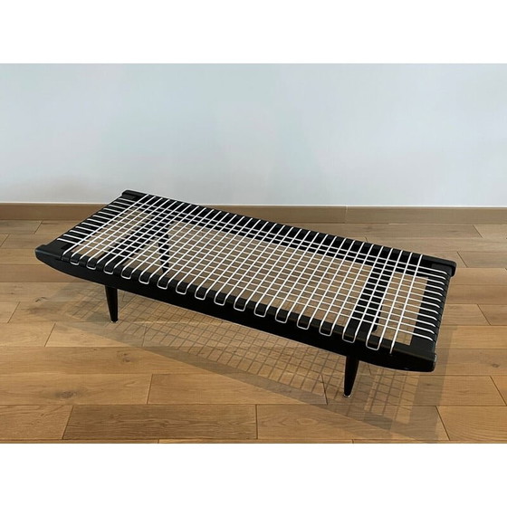 Image 1 of Vintage black lacquer coffee table by Georges Tigien, 1960