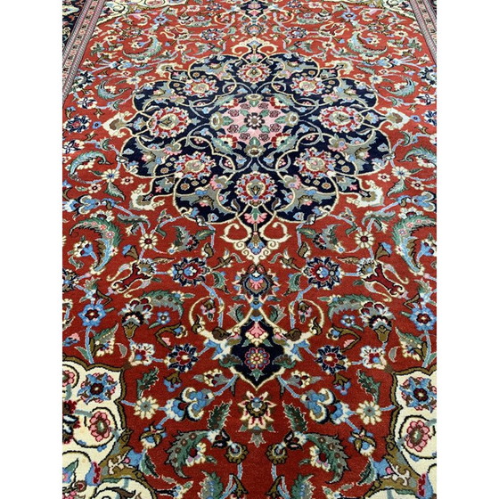 Image 1 of Vintage Iranian rug "GHOM" in wool, 1980s