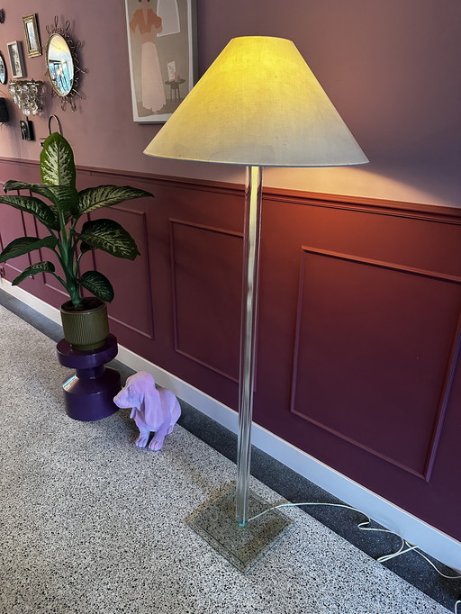 Vintage Glass Floor Lamp Boli Design 1980S