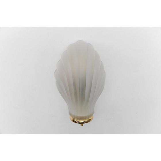 Image 1 of Vintage wall lamp in satin glass and metal, Italy 1960