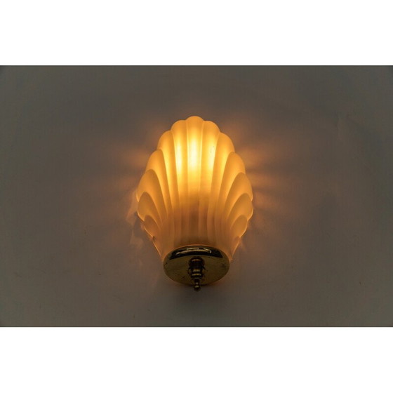 Image 1 of Vintage wall lamp in satin glass and metal, Italy 1960
