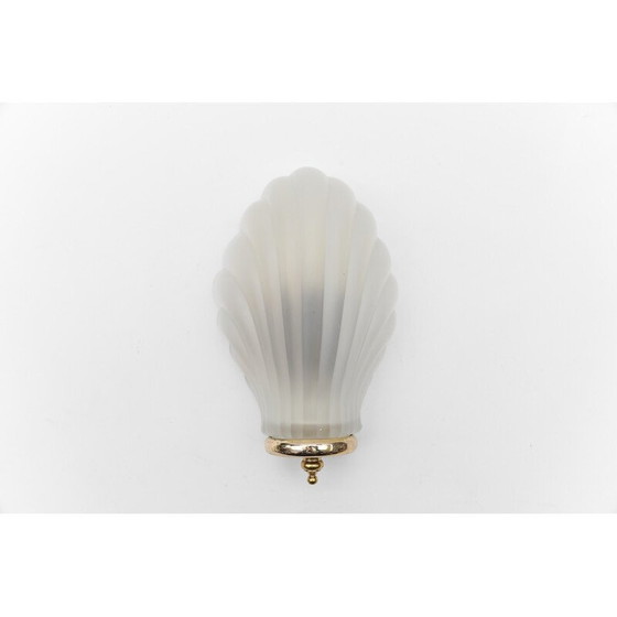 Image 1 of Vintage wall lamp in satin glass and metal, Italy 1960