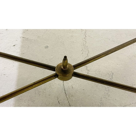 Image 1 of Vintage glass and brass coffee table