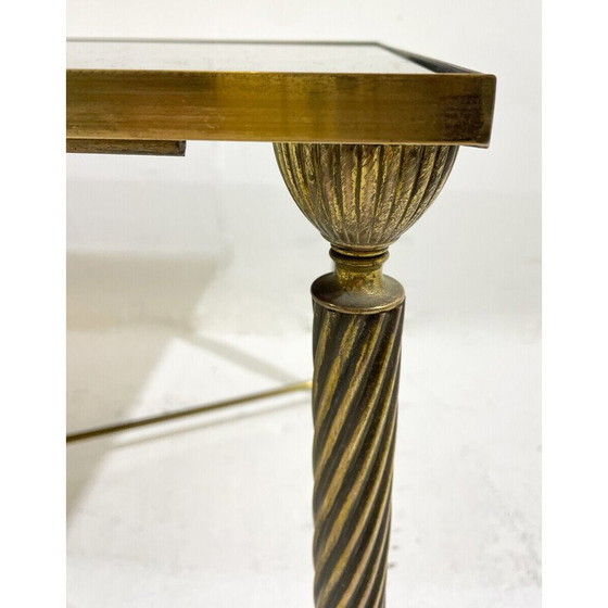 Image 1 of Vintage glass and brass coffee table