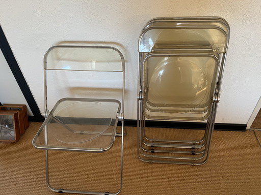 4X Pila Folding chairs, Giancarlo Piretti