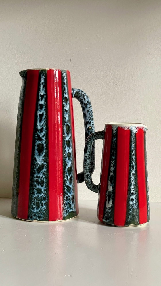Image 1 of Vases Pitchers Ceramic Art Luc Vallauris Vintage