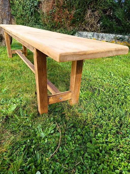 Solid Beech Antique Bench 1.95m long