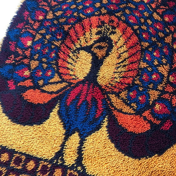 Image 1 of Vintage wool carpet Rya by Ege Taepper, Denmark 1970