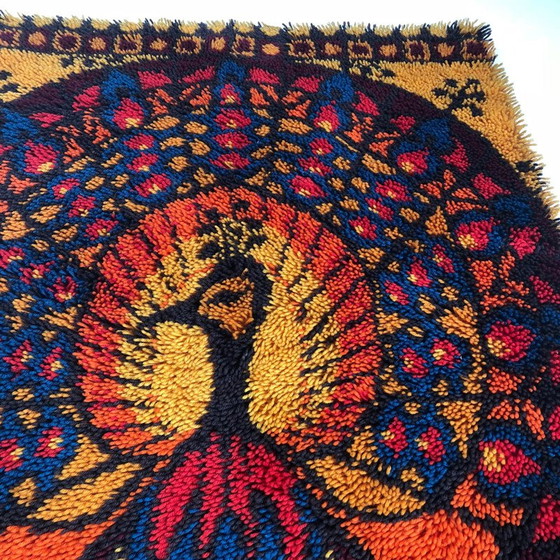 Image 1 of Vintage wool carpet Rya by Ege Taepper, Denmark 1970