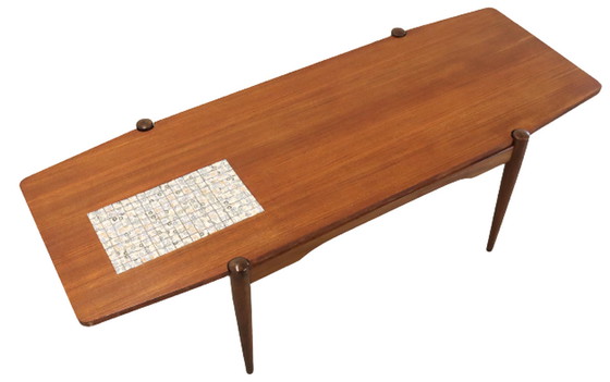 Image 1 of Tavolino con piano reversibile 'Sebaldeburen' mosaico vintage