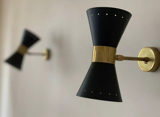 Image 1 of Coppia di applique diabolo nere