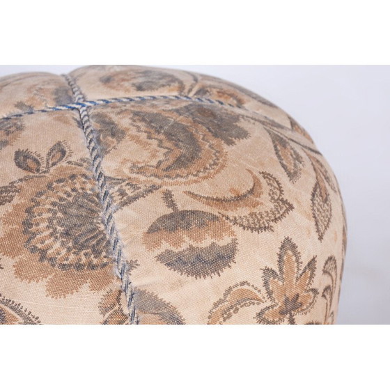Image 1 of Vintage Art Deco stool in wood and fabric, Czechoslovakia 1930