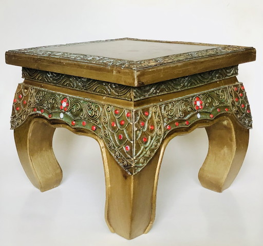 Table d'appoint dorée style oriental