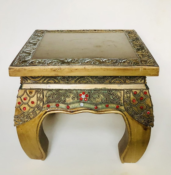 Image 1 of Gold side table oriental style