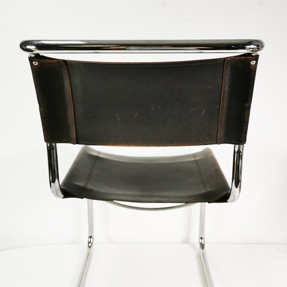 Image 1 of Vintage S33 leather chair by Mart Stam for Thonet, Austria 1960