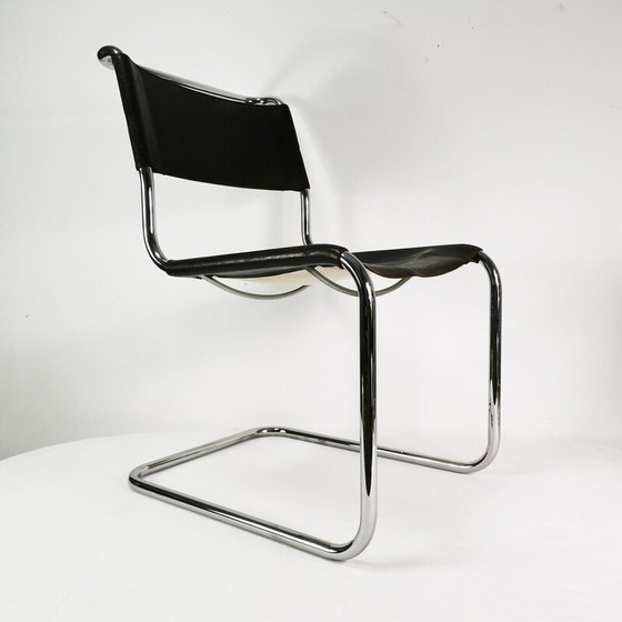 Image 1 of Vintage S33 leather chair by Mart Stam for Thonet, Austria 1960