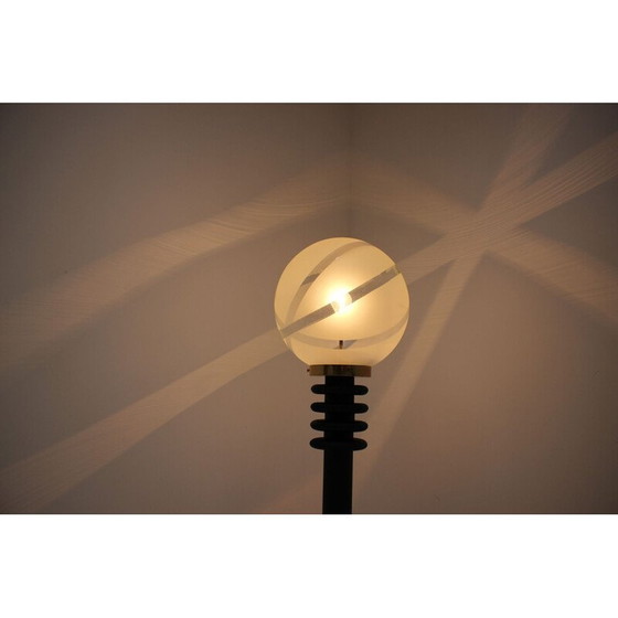 Image 1 of Lampada da terra vintage in legno e vetro, Germania anni '70