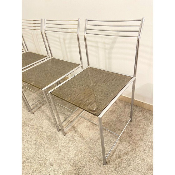 Image 1 of Set of 4 vintage Fly Line chairs "Spaghetto" by Giandomenico Belotti, Italy 1970s