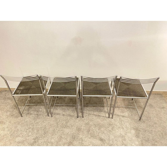 Image 1 of Set of 4 vintage Fly Line chairs "Spaghetto" by Giandomenico Belotti, Italy 1970s
