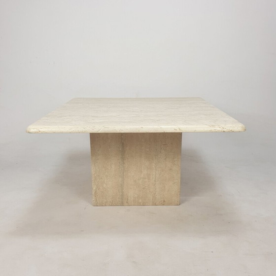 Image 1 of Vintage travertine coffee table, Italy 1980