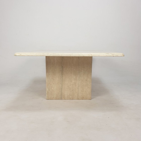 Image 1 of Vintage travertine coffee table, Italy 1980
