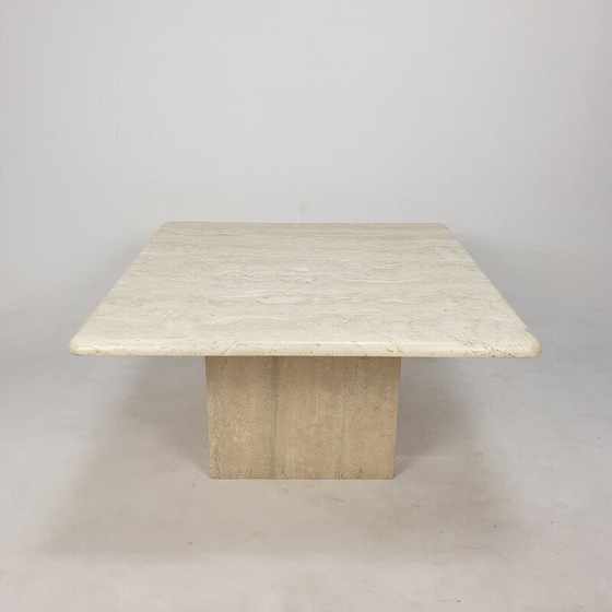 Image 1 of Vintage travertine coffee table, Italy 1980