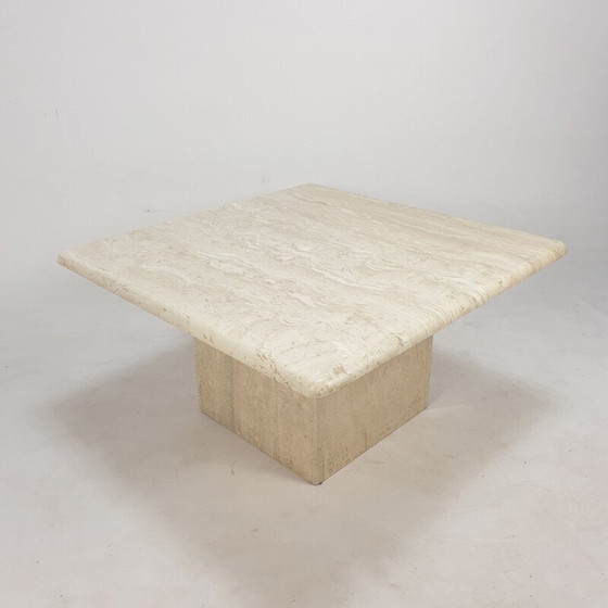 Image 1 of Vintage travertine coffee table, Italy 1980