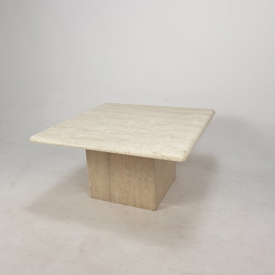 Image 1 of Vintage travertine coffee table, Italy 1980