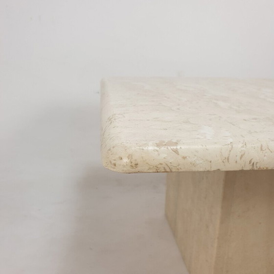 Image 1 of Vintage travertine coffee table, Italy 1980